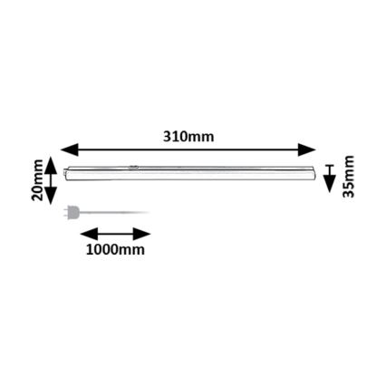 Rabalux - LED-Küchenunterbauleuchte LED/4W/230V 3000/4000K weiß