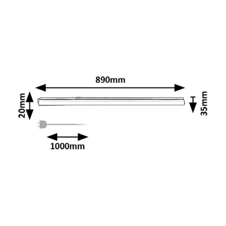 Rabalux - LED-Küchenunterbauleuchte LED/12W/230V 3000/4000K schwarz