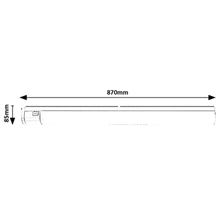 Rabalux - Illuminazione LED sottopensile con presa LED/20W/230V 4000K IP44 nero 87 cm