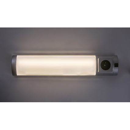 Rabalux - Réglette de cuisine avec prise LED/5W/230V 4000K 45 cm argent