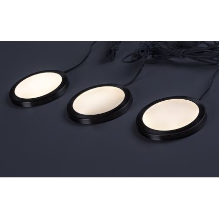 Rabalux - Ensemble de 3 éclairages LED dimmables pour armoire LED/1W/230V 4000K