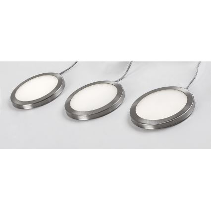 Rabalux - Ensemble de 3 éclairages LED dimmables pour armoire LED/1W/230V 4000K