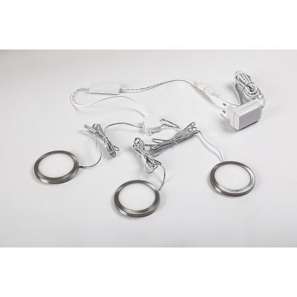 Rabalux - SET 3x Dimmbare LED-Schrankbeleuchtung 3xLED/1W/230V 4000K