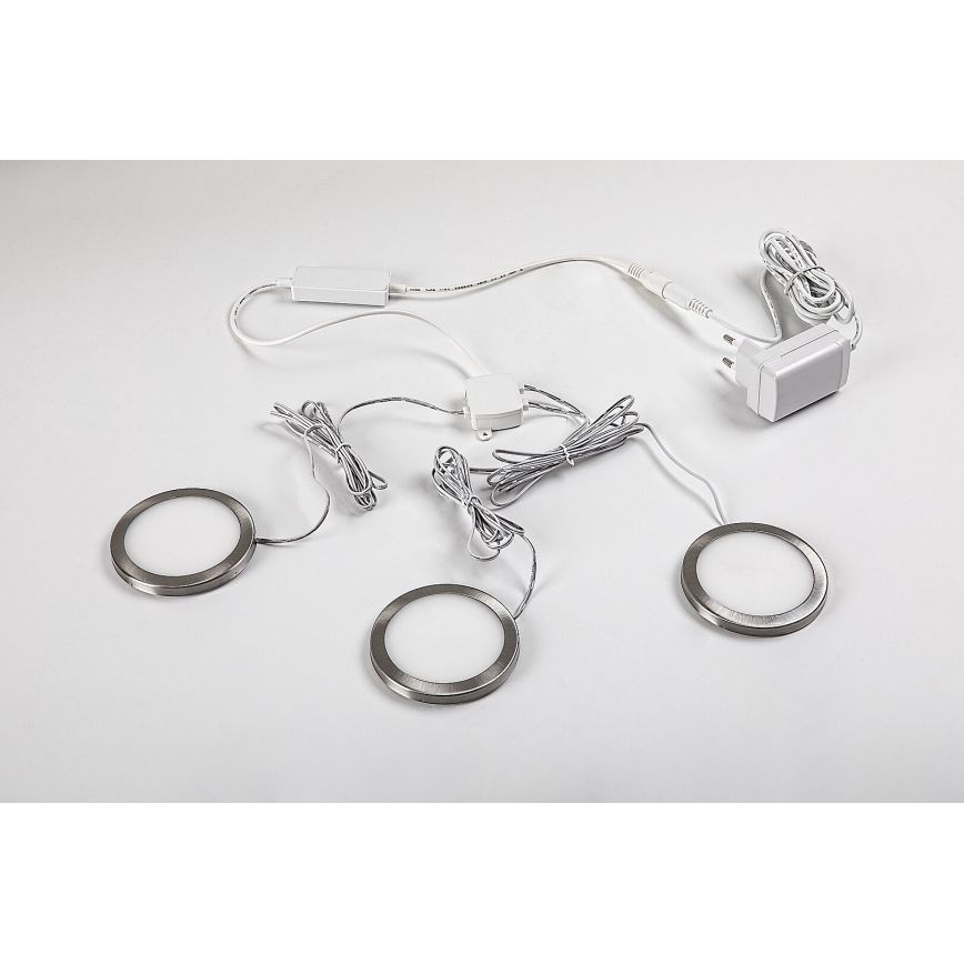 Rabalux - SET 3x Dimmbare LED-Schrankbeleuchtung 3xLED/1W/230V 4000K