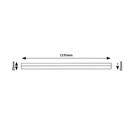 Rabalux - Réglette LED de cuisine LED/24W/230V 4000K 113 cm noir