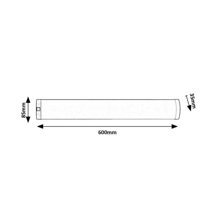Rabalux - Réglette LED de cuisine LED/8W/230V 4000K 60 cm chrome mat