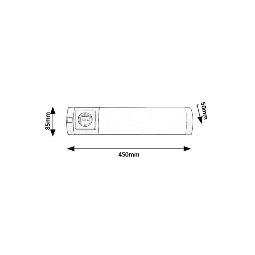 Rabalux - Illuminazione LED sottopensile con presa LED/5W/230V 4000K 45 cm cromo opaco