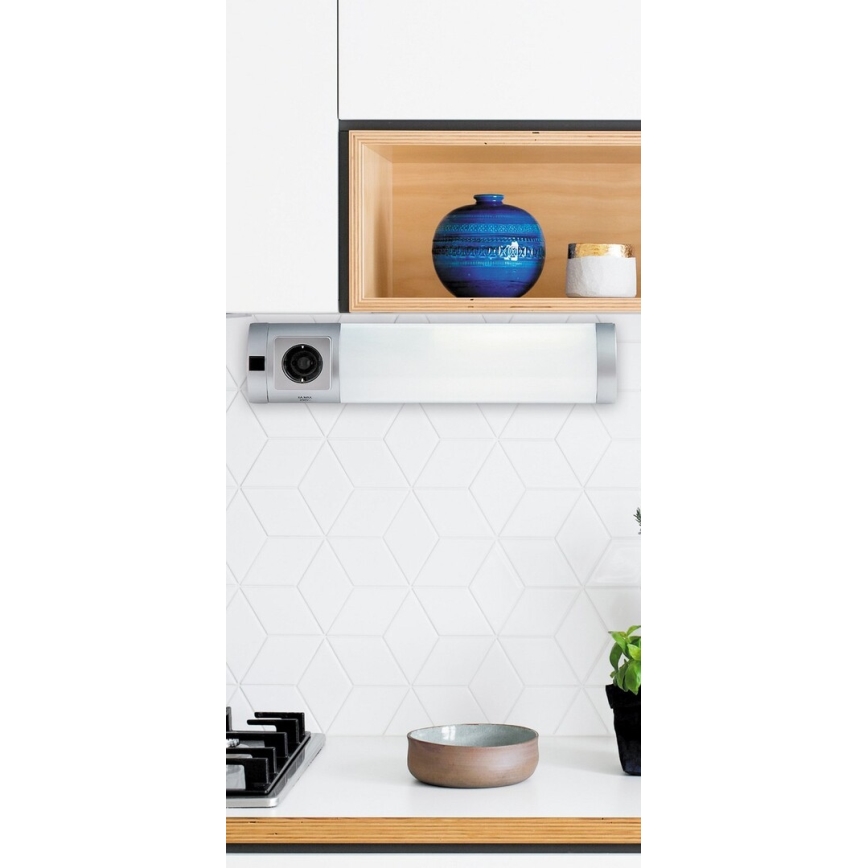 Rabalux - Réglette de cuisine avec prise LED/5W/230V 4000K 45 cm chrome mat