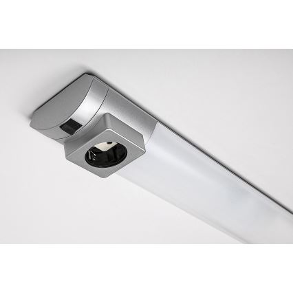 Rabalux - Réglette de cuisine avec prise LED/5W/230V 4000K 45 cm chrome mat