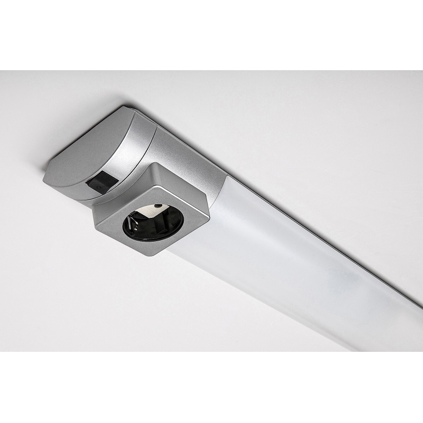 Rabalux - Réglette de cuisine avec prise LED/5W/230V 4000K 45 cm chrome mat