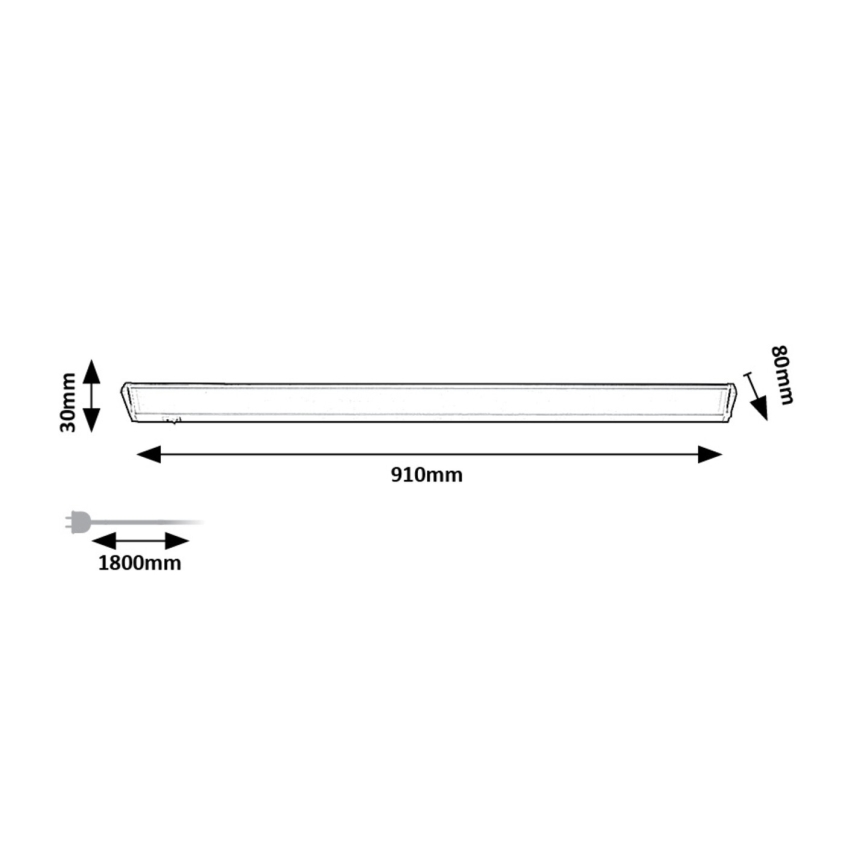 Rabalux - Réglette LED de cuisine LED/15W/230V 4000K 91 cm blanc