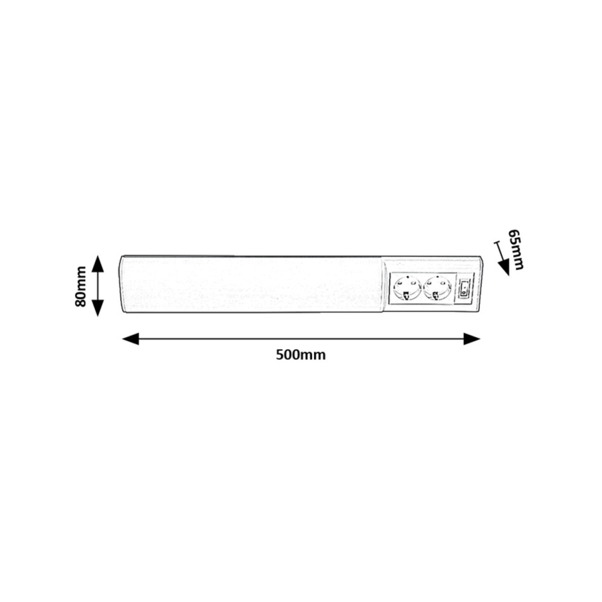Rabalux - Lampada LED sottopensile con 2 prese LED/10W/230V 4000K 50 cm bianco