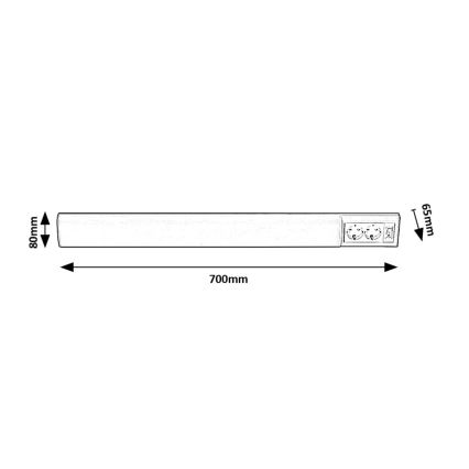 Rabalux - Lampada LED sottopensile con 2 prese LED/15W/230V 4000K 70 cm bianco