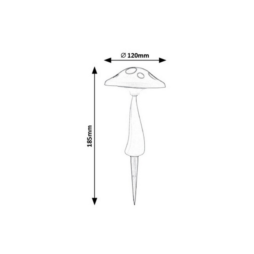 Rabalux - Lampada solare LED da esterno con sensore LED/0,06W/1xAA IP44