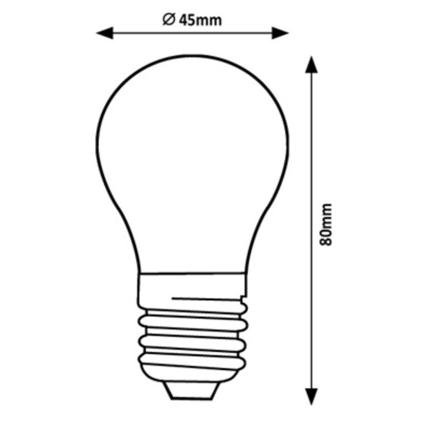 Rabalux - Lampadina LED G45 E27/2W/230V 3000K Classe energetica A