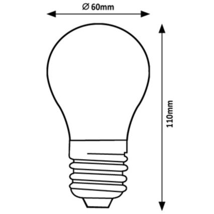 Rabalux - Lampadina LED A60 E27/7W/230V 3000K Classe energetica A