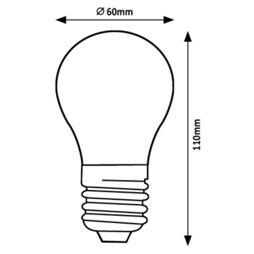 Rabalux - Lampadina LED A60 E27/7W/230V 4000K Classe energetica A