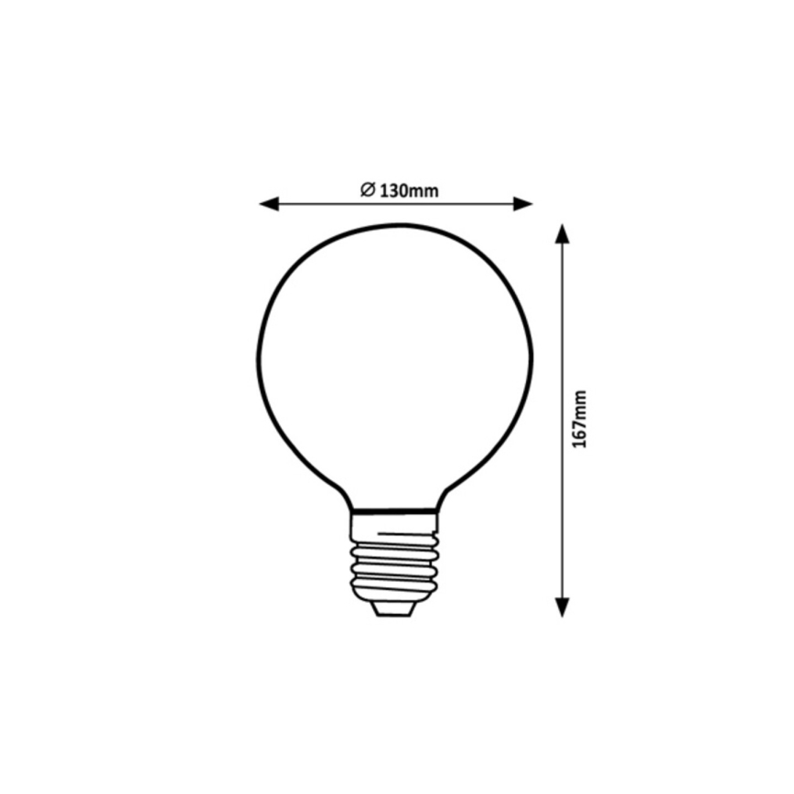 Rabalux - Ampoule décorative LED G125 E27/3W/230V 1800K
