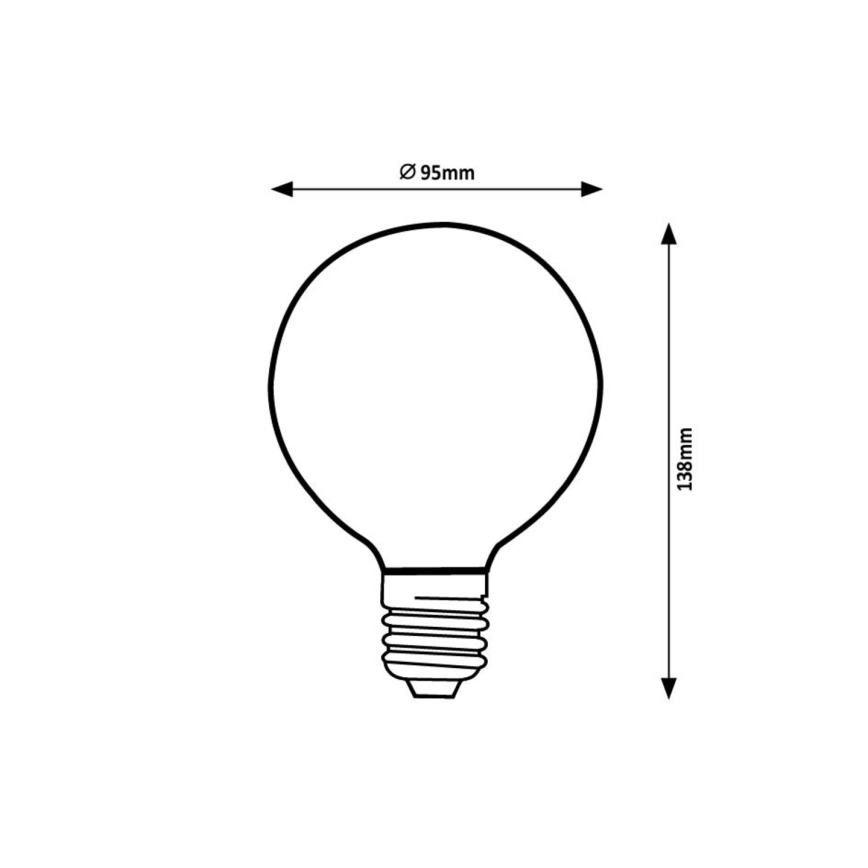 Rabalux - Lampadina LED FILAMENT G95 E27/7W/230V 4000K