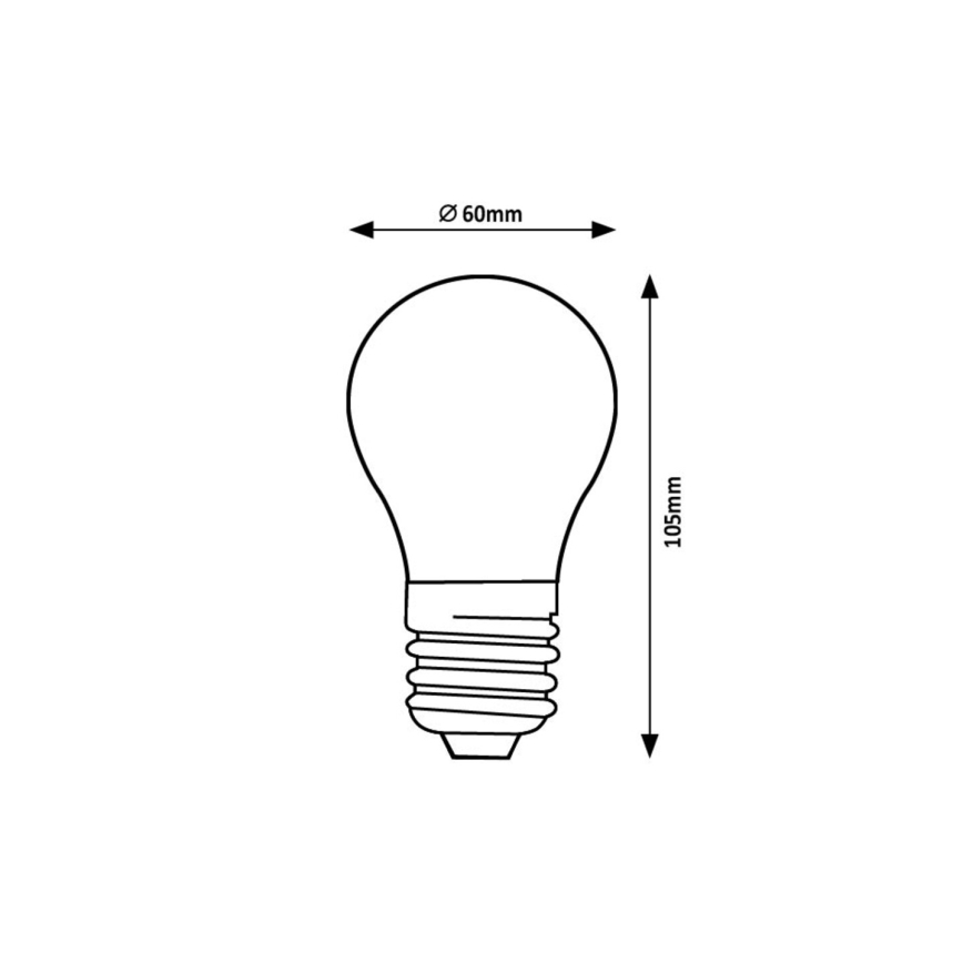Rabalux - Lampadina LED FILAMENT A60 E27/7W/230V 3000K Classe energetica A