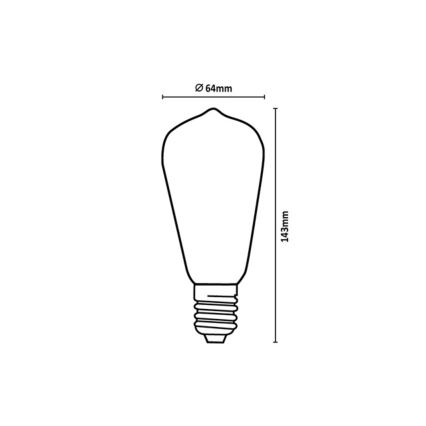 Rabalux - LED Ampoule FILAMENT ST64 E27/6W/230V 3000K