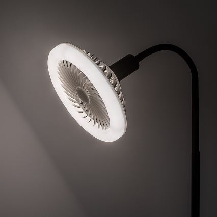 Rabalux - Dimmbares LED-Leuchtmittel mit Ventilator SMD E27/16W/230V 3000-6500K + Fernbedienung