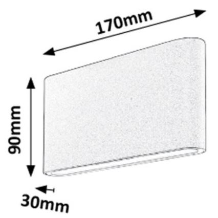 Rabalux - Applique murale extérieur 2xLED/6W/230V IP54 3000K