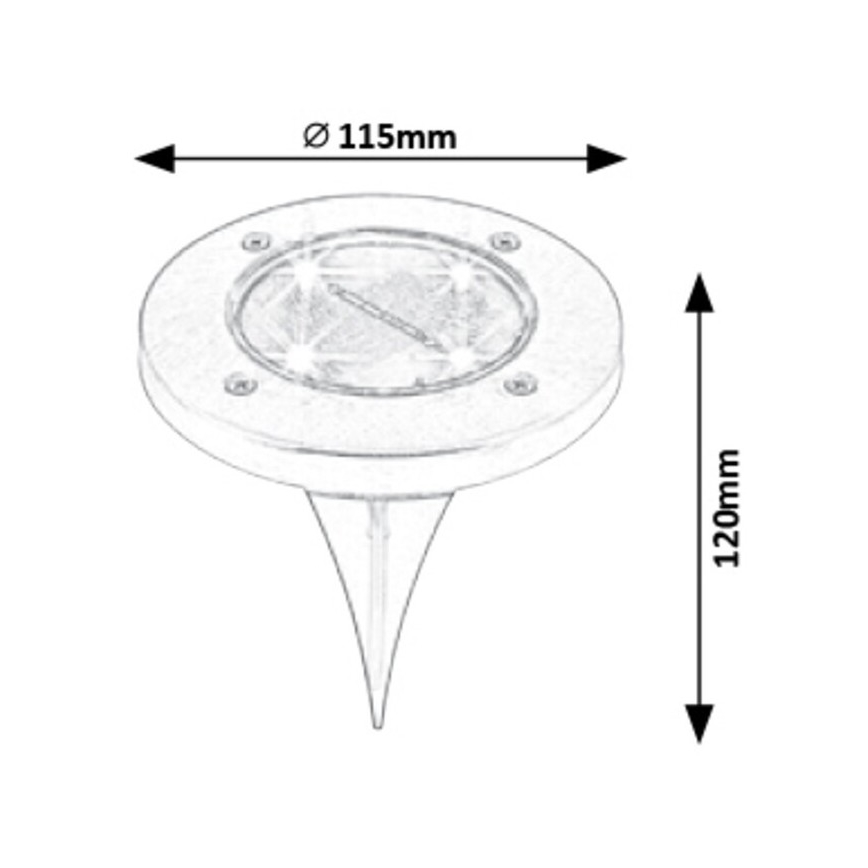 Rabalux - Lampada solare LED da esterno con sensore LED/0,24W/1xAA IP44