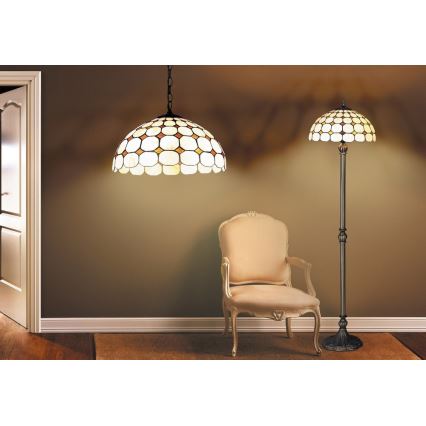 Rabalux - Lampada da terra Tiffany in vetro colorato 2xE27/60W/230V