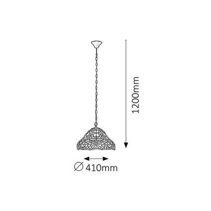 Rabalux - Lustre Tiffany avec vitraux 2xE27/60W/230V