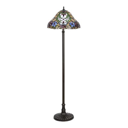 Rabalux - Lampada da terra Tiffany in vetro colorato 2xE27/60W/230V