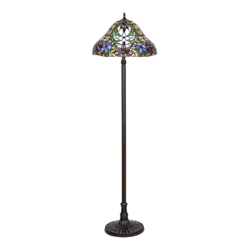 Rabalux - Lampada da terra Tiffany in vetro colorato 2xE27/60W/230V