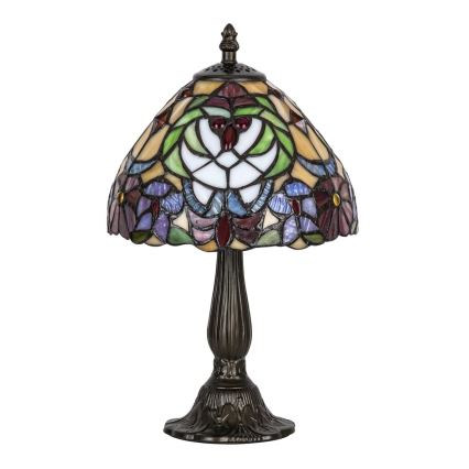 Rabalux - Lampada da tavolo Tiffany in vetro colorato 1xE14/40W/230V