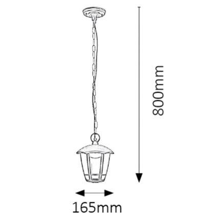 Rabalux - LED Aussen Hängeleuchte LED/8W/230V IP44