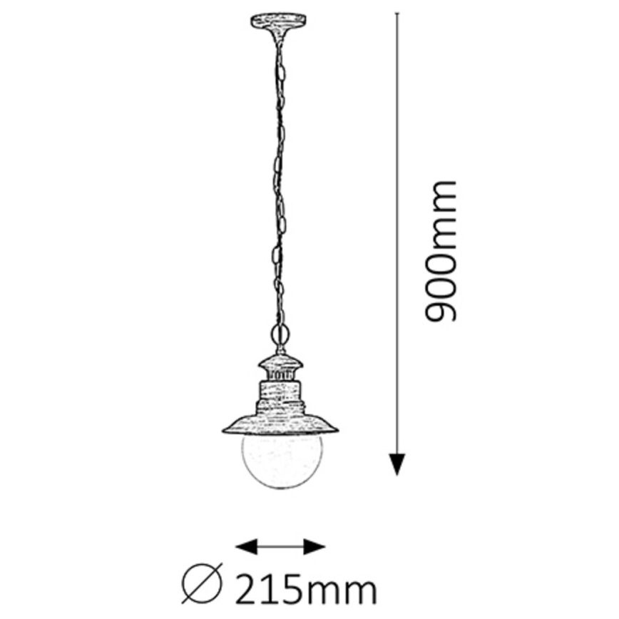 Rabalux - Suspension extérieure 1xE27/60W IP44
