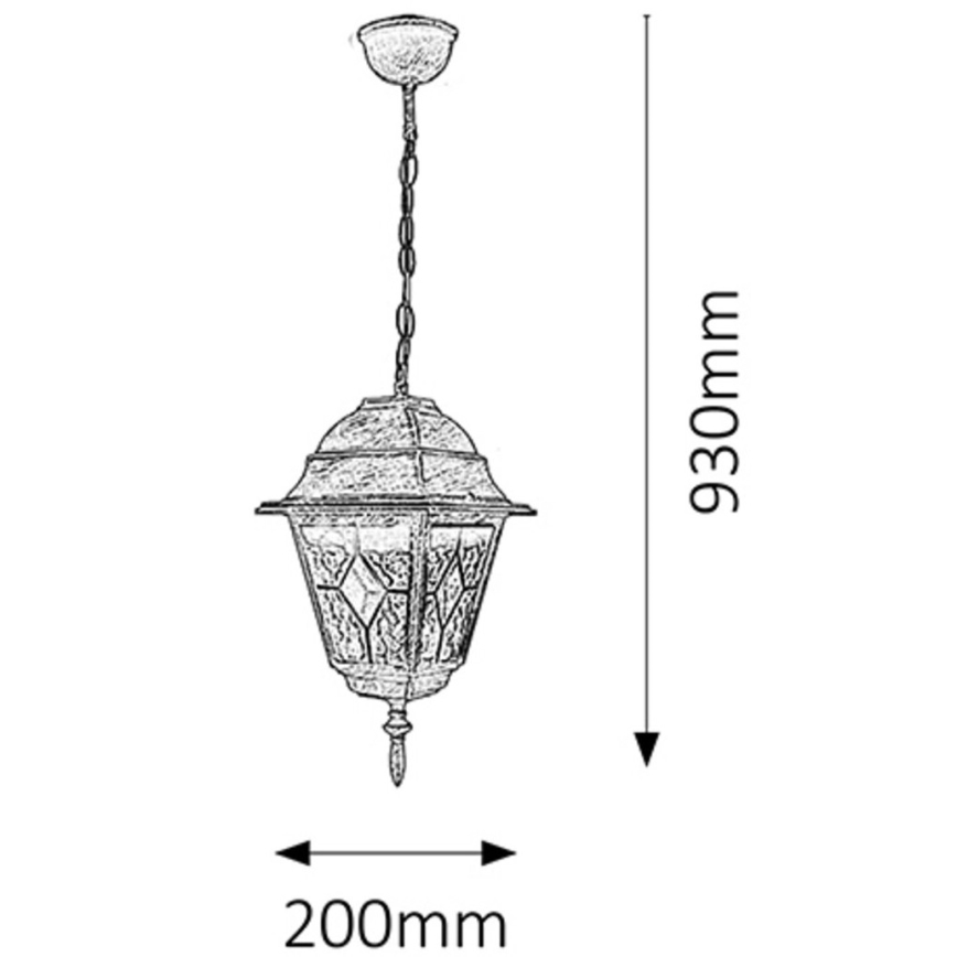 Rabalux - Lustre extérieur 1xE27/60W/230V