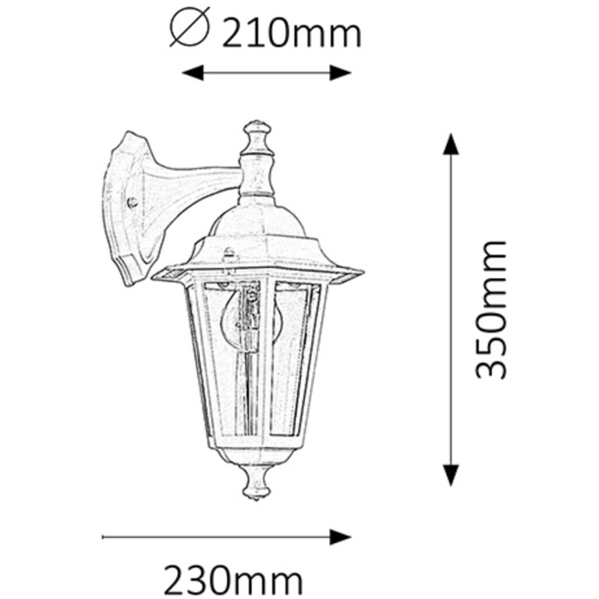 Rabalux - Applique da esterno 1xE27/60W/230V
