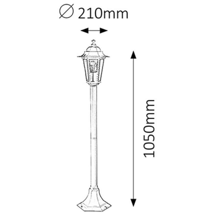Rabalux - Lampada da esterno 1xE27/60W/230V 105 cm