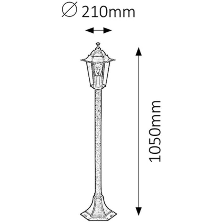 Rabalux - Lampe extérieure 1xE27/60W/230V 105 cm