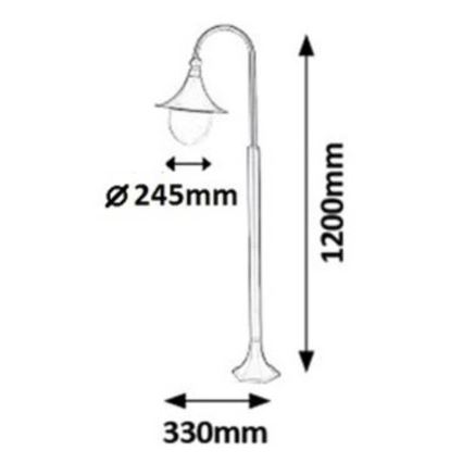 Rabalux 8247 - Lampada da esterno KONSTANZ 1xE27/100W/230V