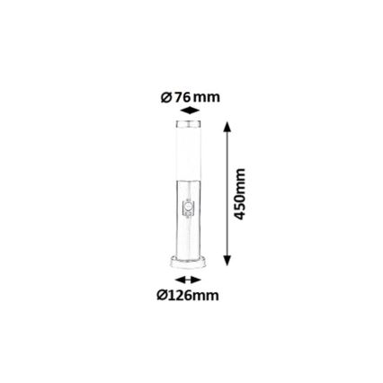Rabalux - Lampada da esterno con sensore 1xE27/25W IP44