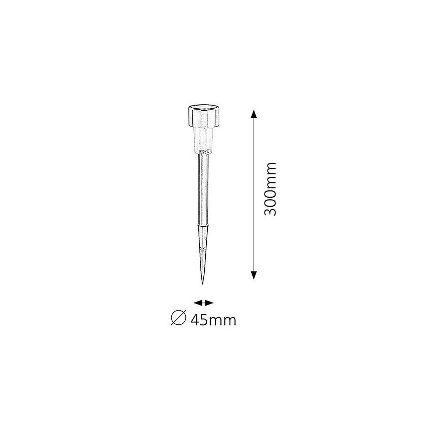 Rabalux - Illuminazione solare a LED, 0,1 W, 1x Ni-MH 400 mAh, IP44