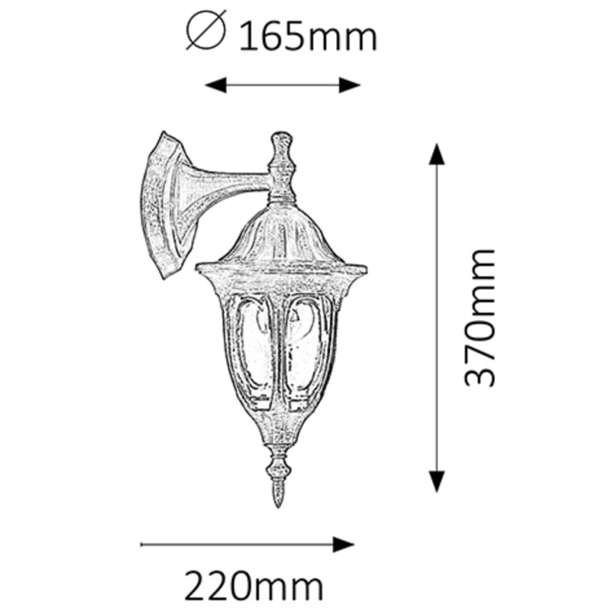 Rabalux - Applique da esterno 1xE27/60W/230V