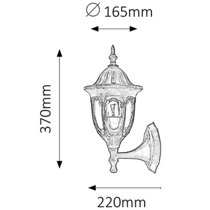 Rabalux - Applique murale extérieure 1xE27/60W/230V