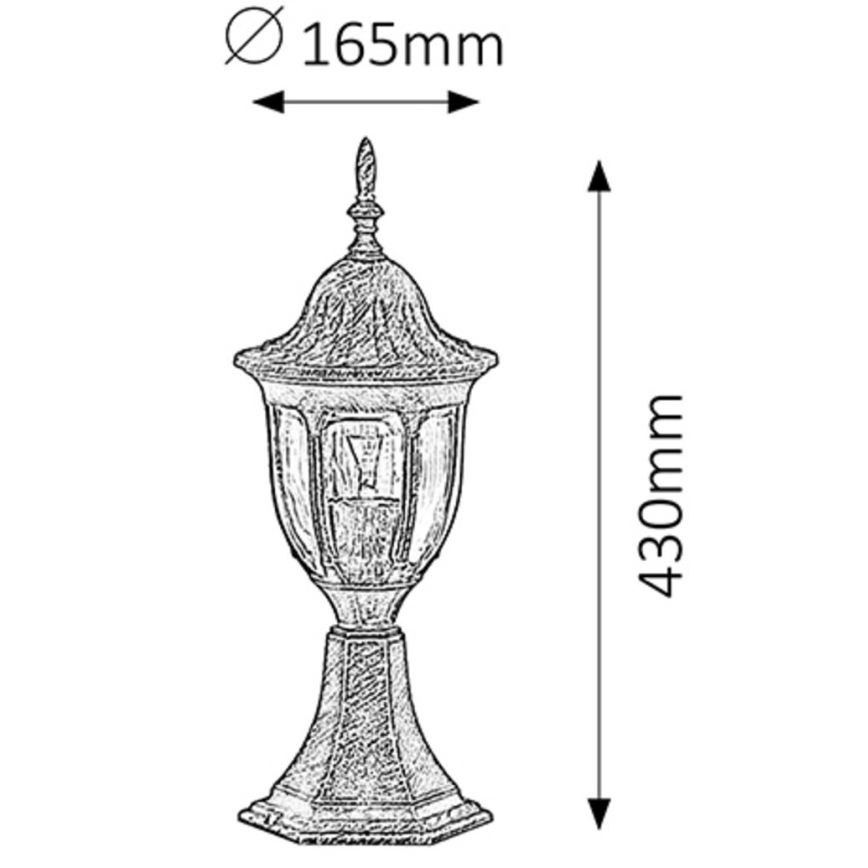 Rabalux - Lampadaire extérieur 1xE27/60W/230V