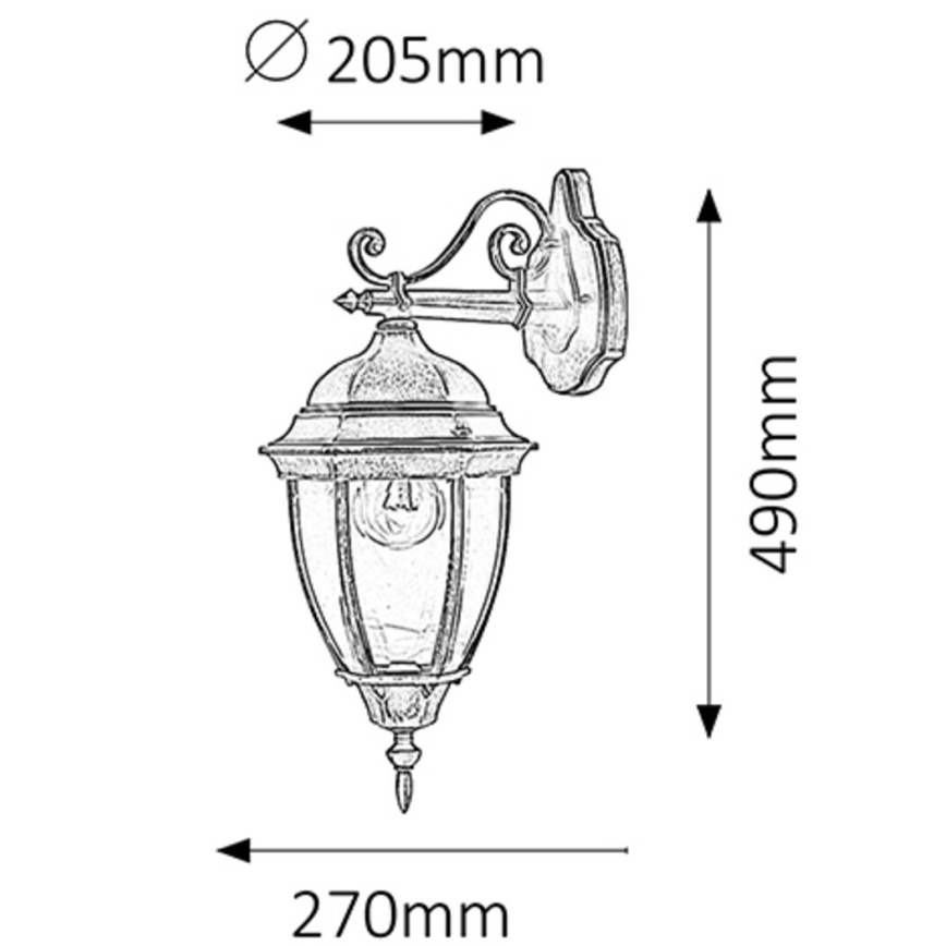 Rabalux - Applique da esterno 1xE27/100W/230V