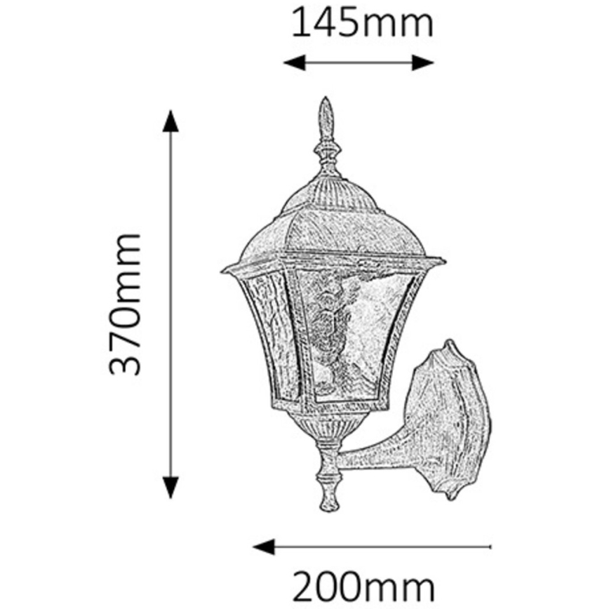 Rabalux - Applique murale extérieure 1xE27/60W/230V IP43