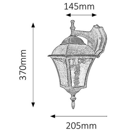 Rabalux - Applique da esterno 1xE27/60W/230V