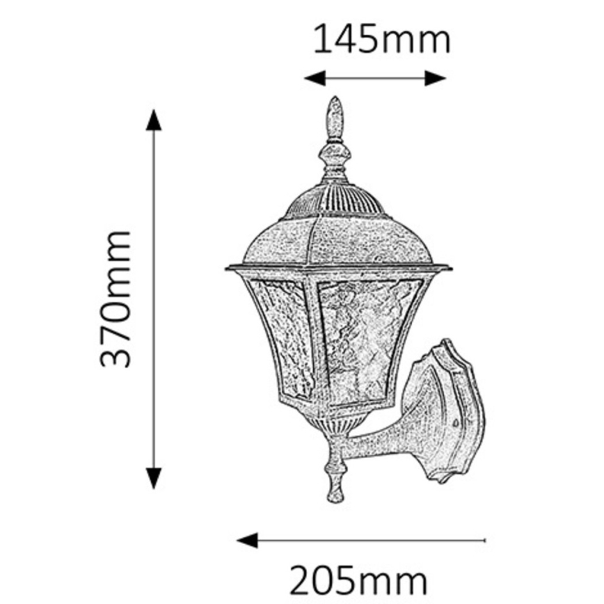 Rabalux 8397 - Applique murale extérieure TOSCANA 1xE27/60W/230V IP44