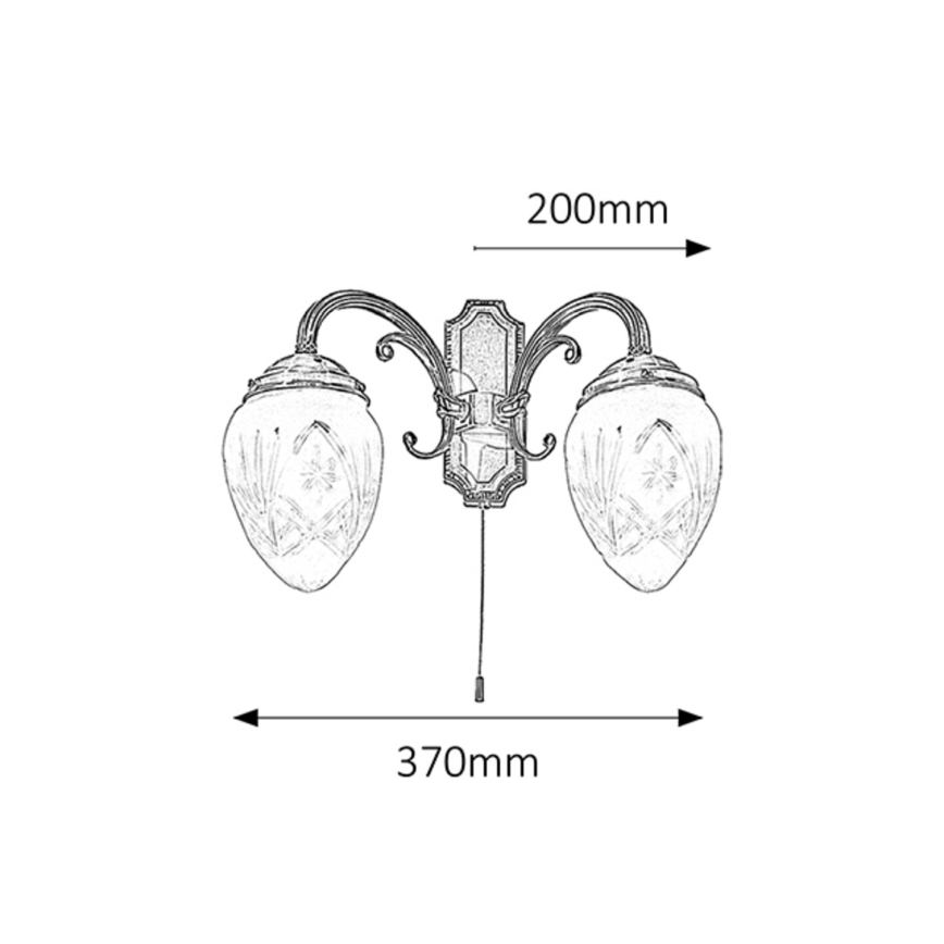 Rabalux - Applique 2xE14/40W/230V